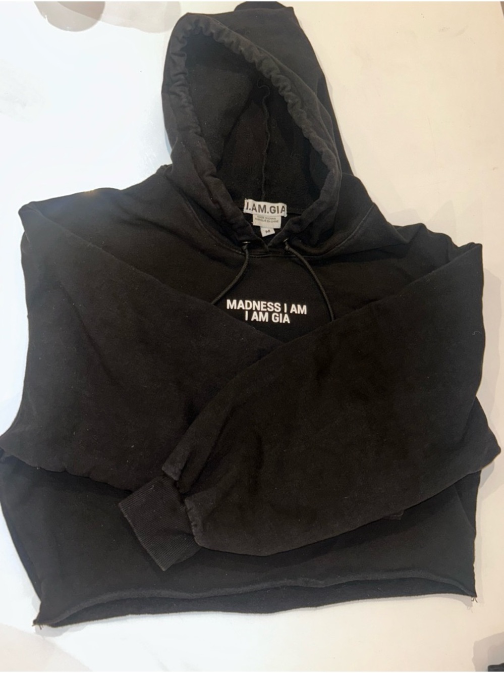 I.AM.GIA Black Madness Cropped Hoodie - Picture 2 of 5
